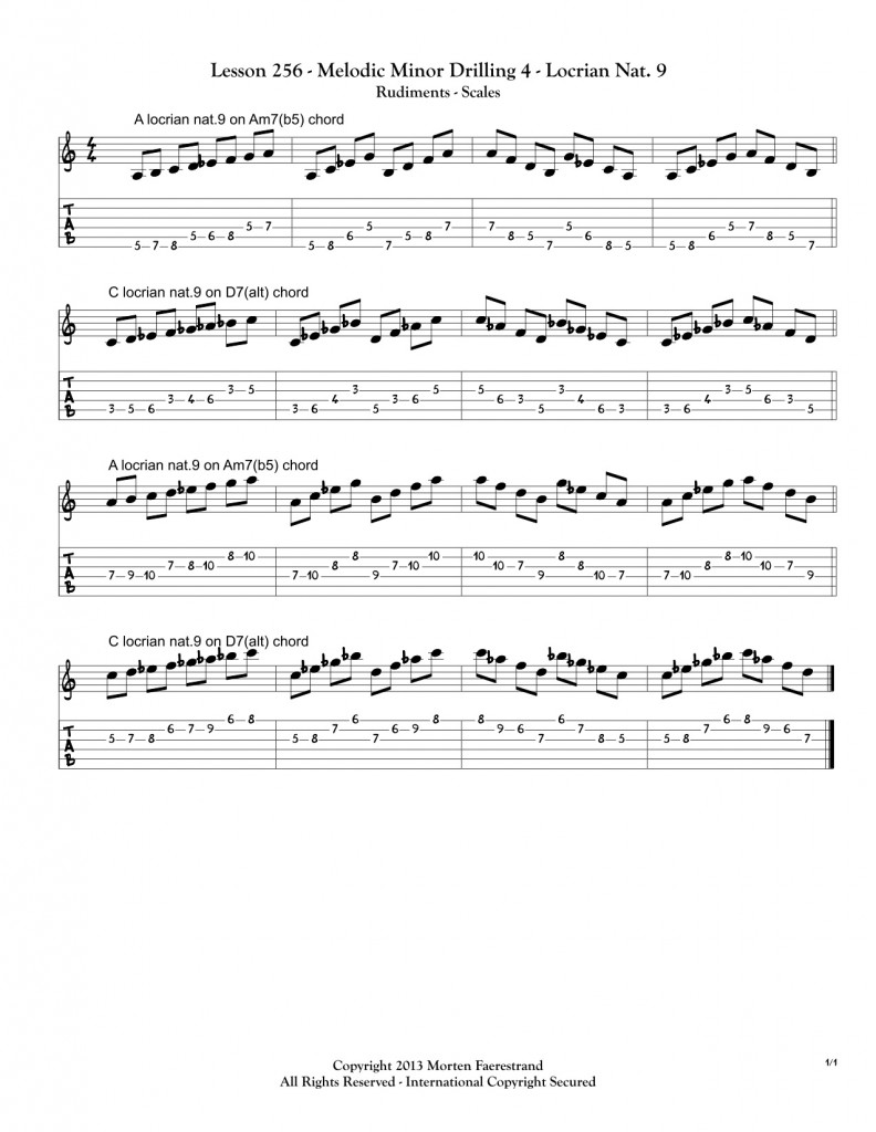 Jazz Guitar Scales - Melodic Minor Drilling